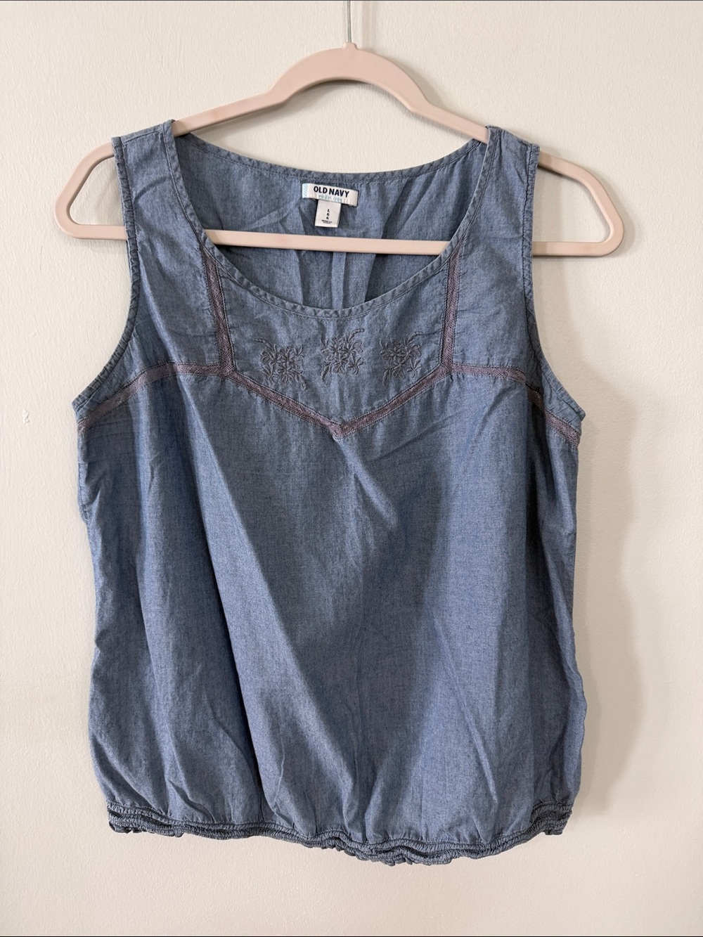 Old Navy Chambray Sleeveless Top - Light Blue